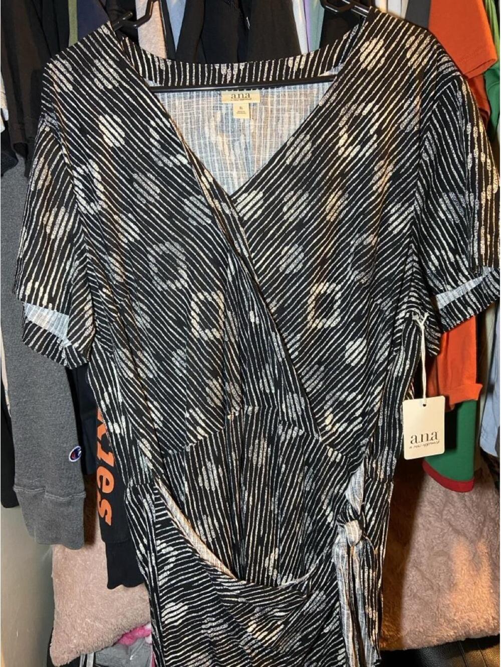 JCPenney Women's Black and Multi Dress